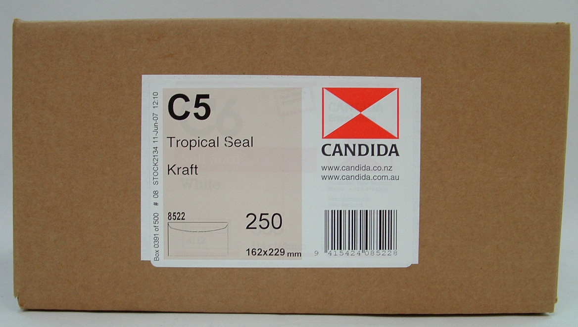 Envelopes C5 Kraft Tropical  Seal - 250